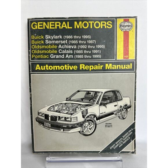 Repair Manual for Buick Skylark 86-95 Somerset 85-87 Grand Am 85-95 Calais 85-91 - Picture 1 of 6